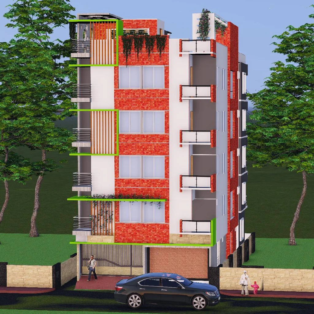 5 story building model