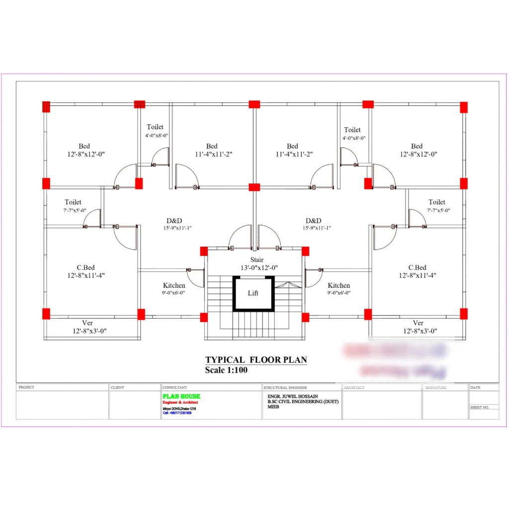 5 story building model1